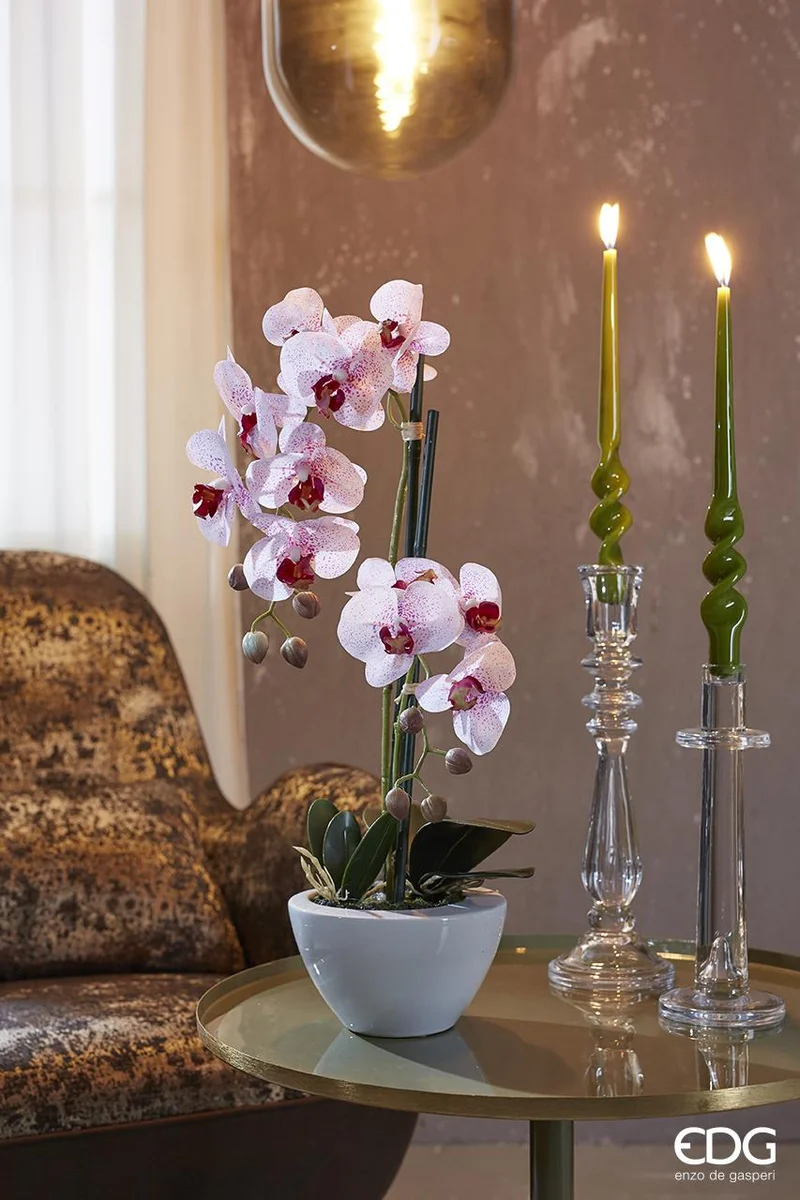 EDG Enzo De Gasperi Orchidea Phalaenopsis Real con Vaso H50 cm Rosa