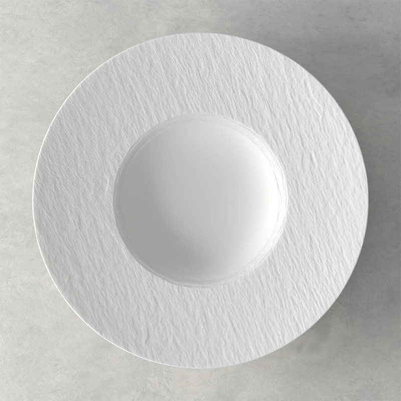 Villeroy & Boch Manufacture Rock blanc Piatto Pasta in Porcellana D28 cm