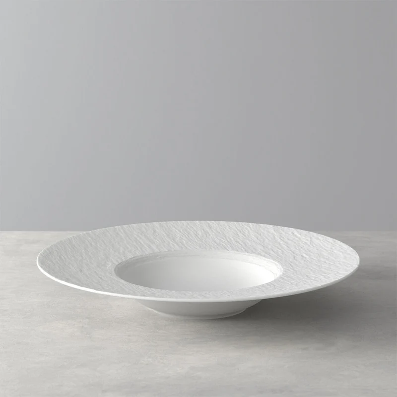 Villeroy & Boch Manufacture Rock blanc Piatto Pasta in Porcellana D28 cm