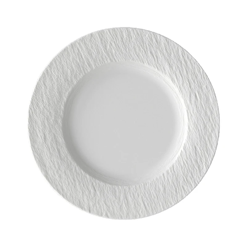 Villeroy & Boch Manufacture Rock Blanc Piatto Piano in Porcellana D27 cm