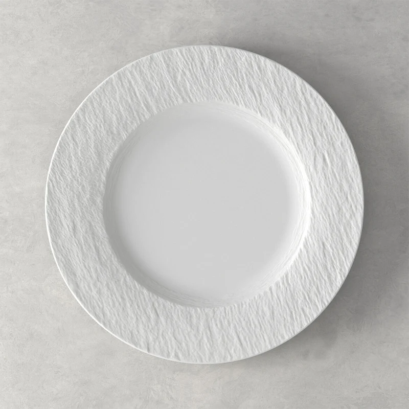 Villeroy & Boch Manufacture Rock Blanc Piatto Piano in Porcellana D27 cm