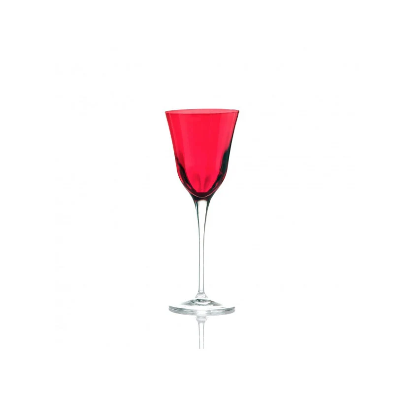 Feeling Set 18 Pezzi Vino Acqua & Flute Julia Ottico in Vetro Cristallino Rosso