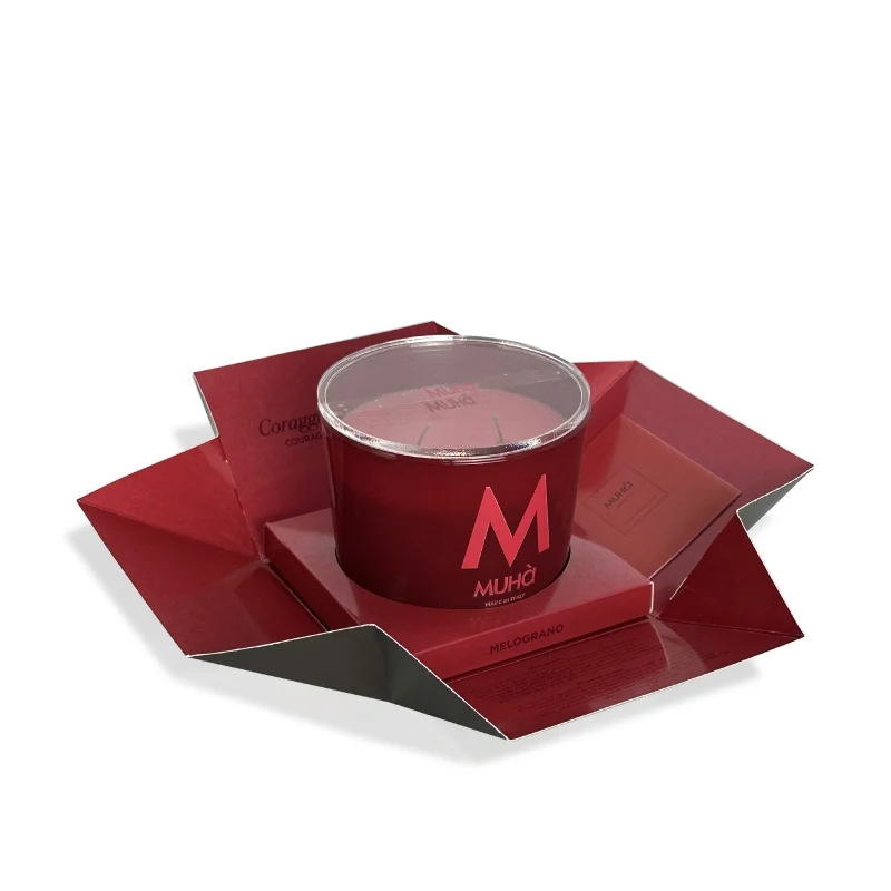 Muhà Candela in Vetro 270g Melograno