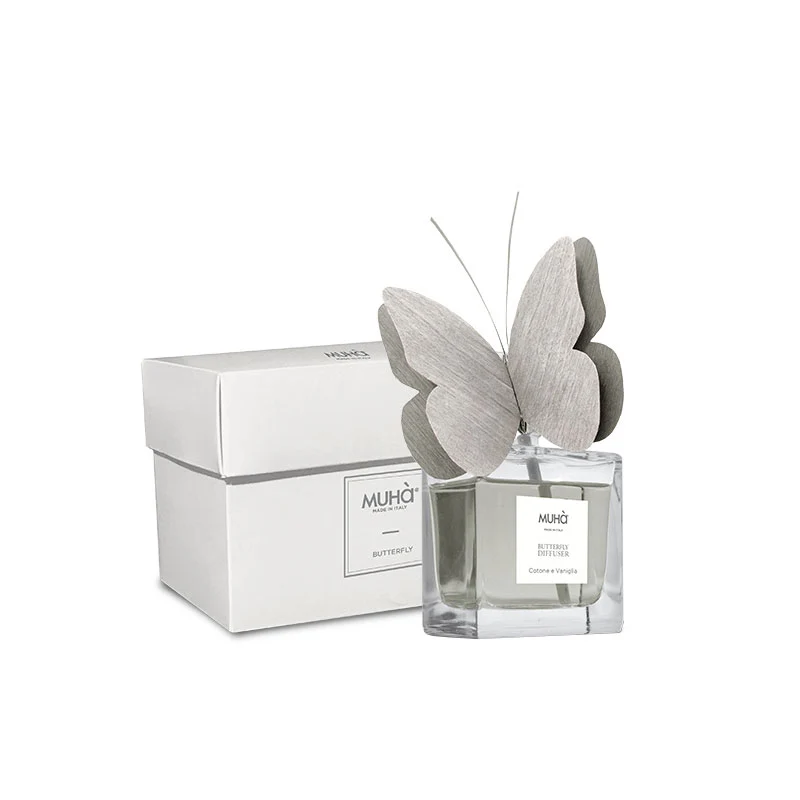 Muhà Profumatore D'Ambiente Butterfly Diffuser Cotone e Vaniglia 50ml