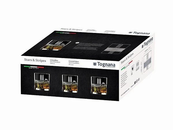 Tognana Set 6 Bicchieri Dof in Vetro Trasparente 340cc
