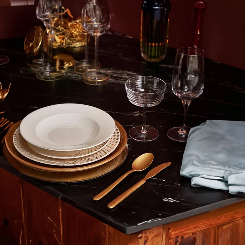 EDG Enzo De Gasperi Servizio Tavola Clara 18 Pezzi in Porcellana New Bone China