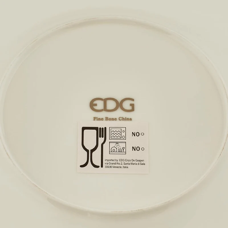 EDG Enzo De Gasperi Servizio Tavola Clara 18 Pezzi in Porcellana New Bone China