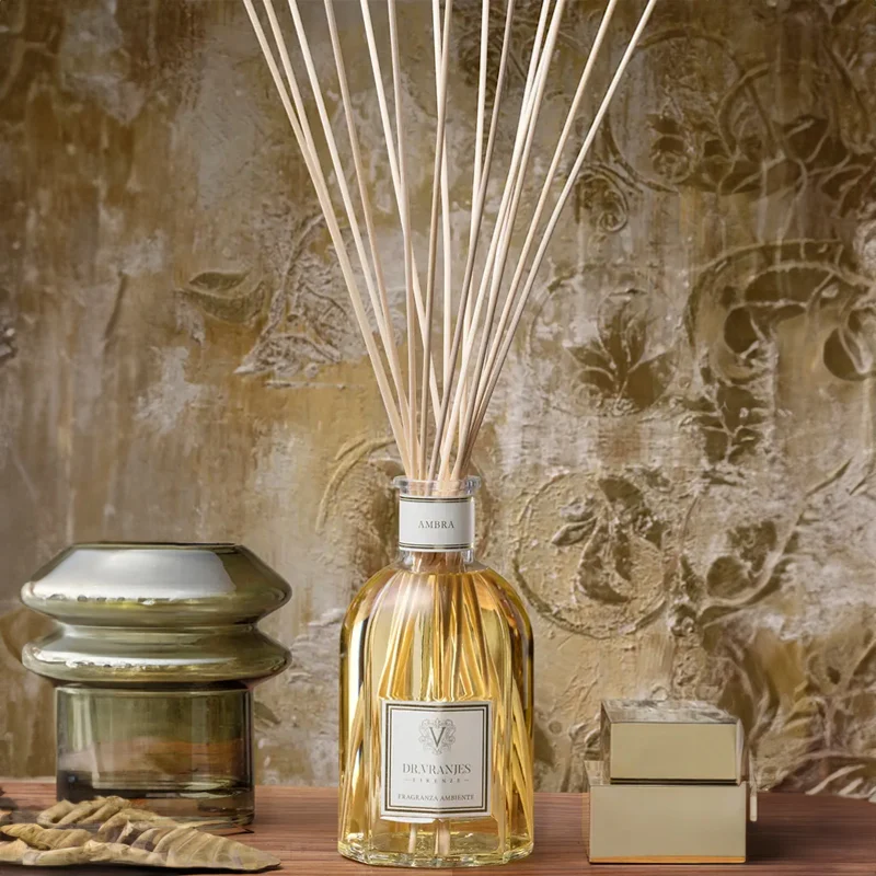 Dr Vranjes Diffusore per Ambienti Ambra 500 ml con Bamboo