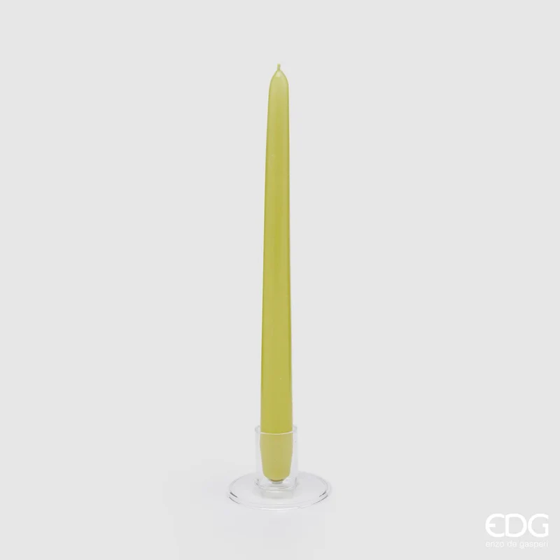 EDG Enzo De Gasperi Set 10 Candele Stelo Cono H28 cm Verde Lime