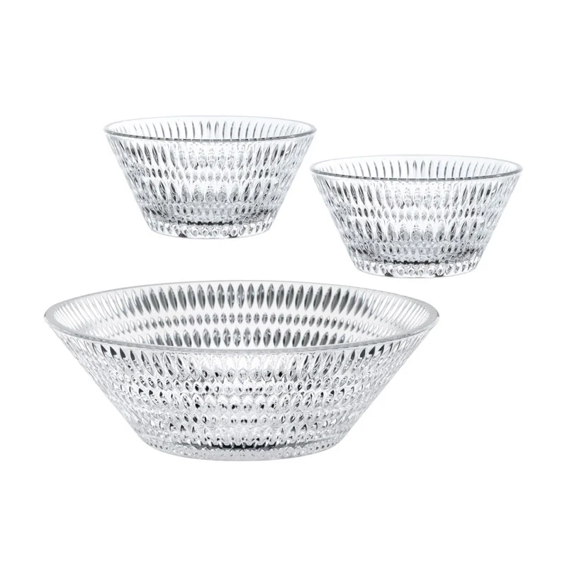 Nachtmann Ethno Set 3 Ciotole in Vetro Cristallo D27 D17 cm