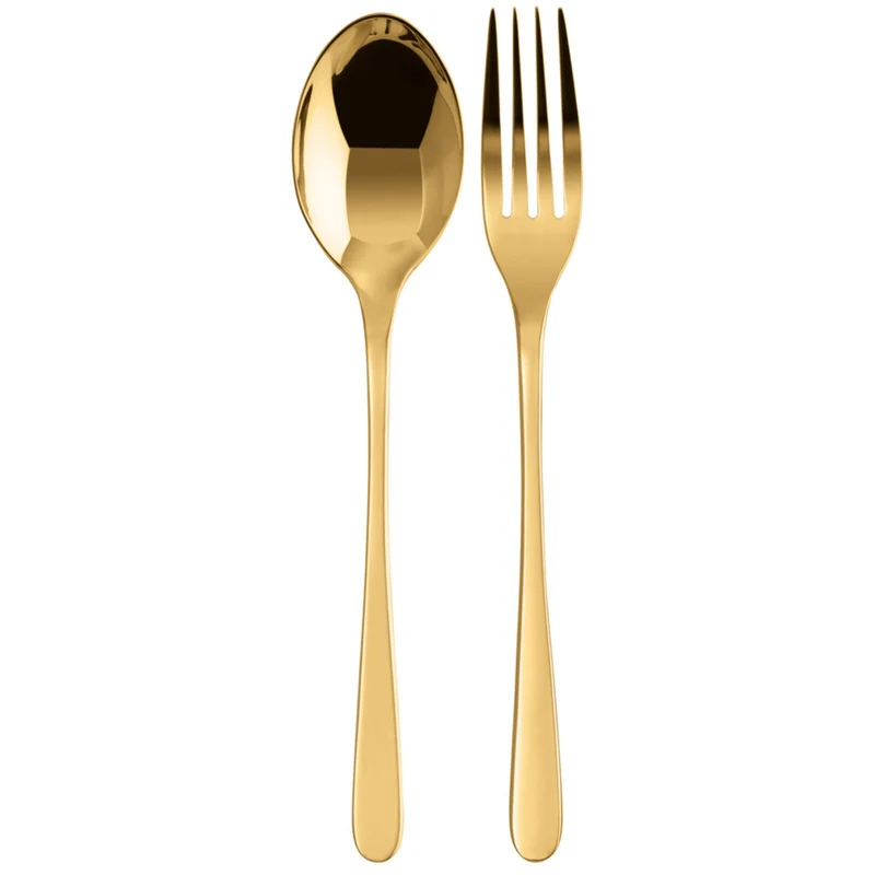 Sambonet Set 2 Posate Servire Taste PVD Gold in Acciaio Inox