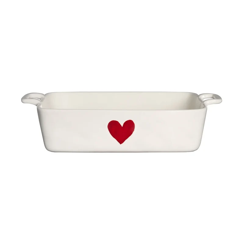 Simple Day Pirofila Cuore Rosso in Gres 30x22 cm