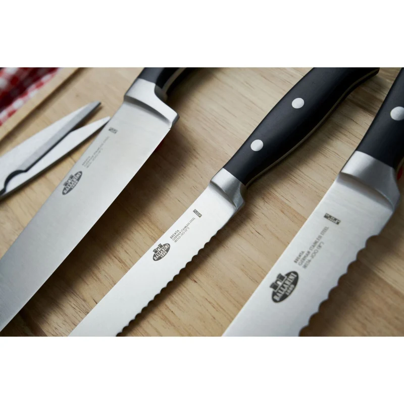 Ballarini Set 4 coltelli bistecca acciaio inox Lama Seghettata 16 cm