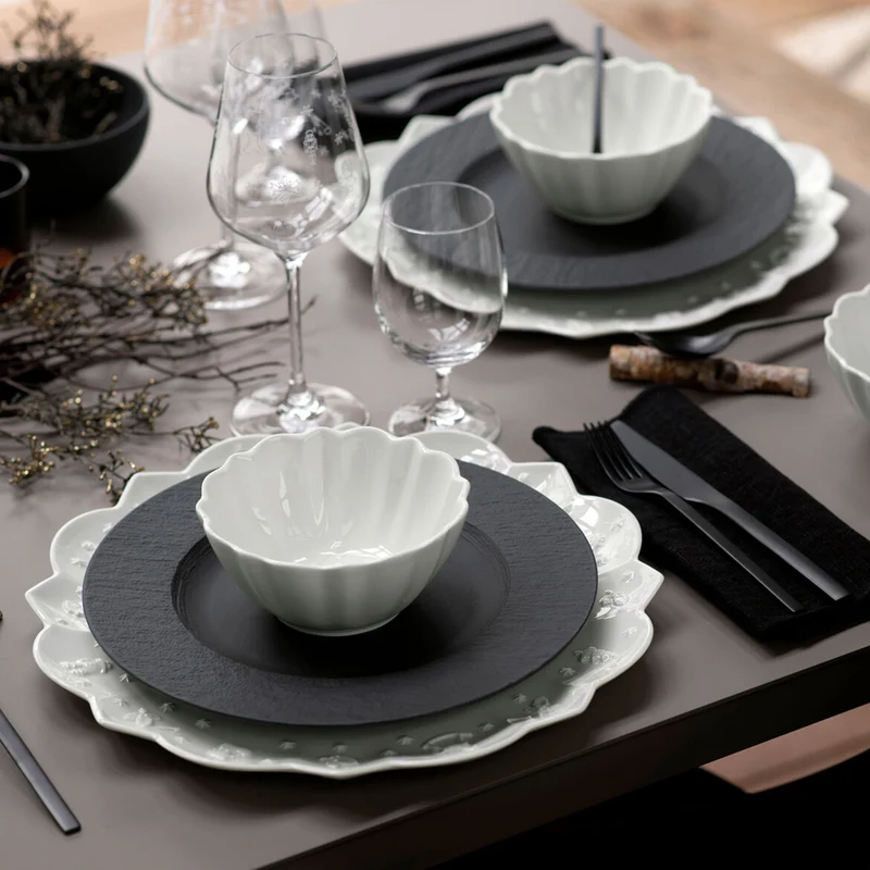 Villeroy & Boch Manufacture Rock Piatto Colazione in Porcellana D21,7 cm Nero