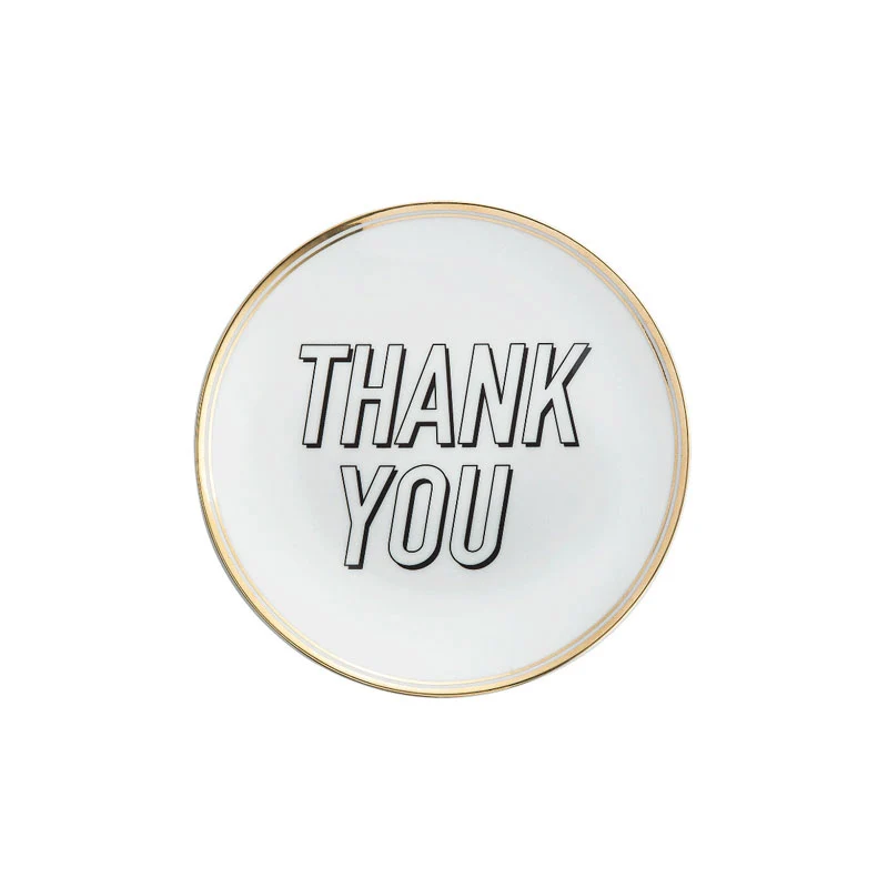 Bitossi Home Piatto Thank You D17 cm in Porcellana