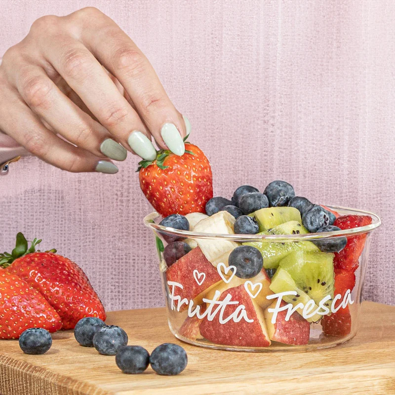Simple Day Set 2 Coppette in Vetro Frutta Fresca 20cl