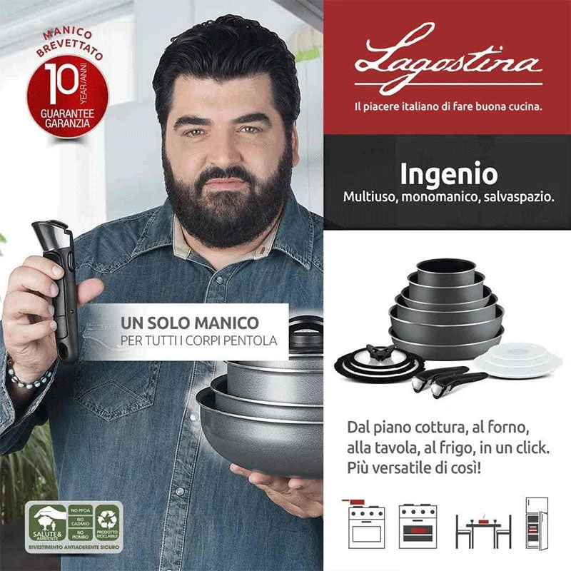 Lagostina Manico Ingenio Mineralis Green