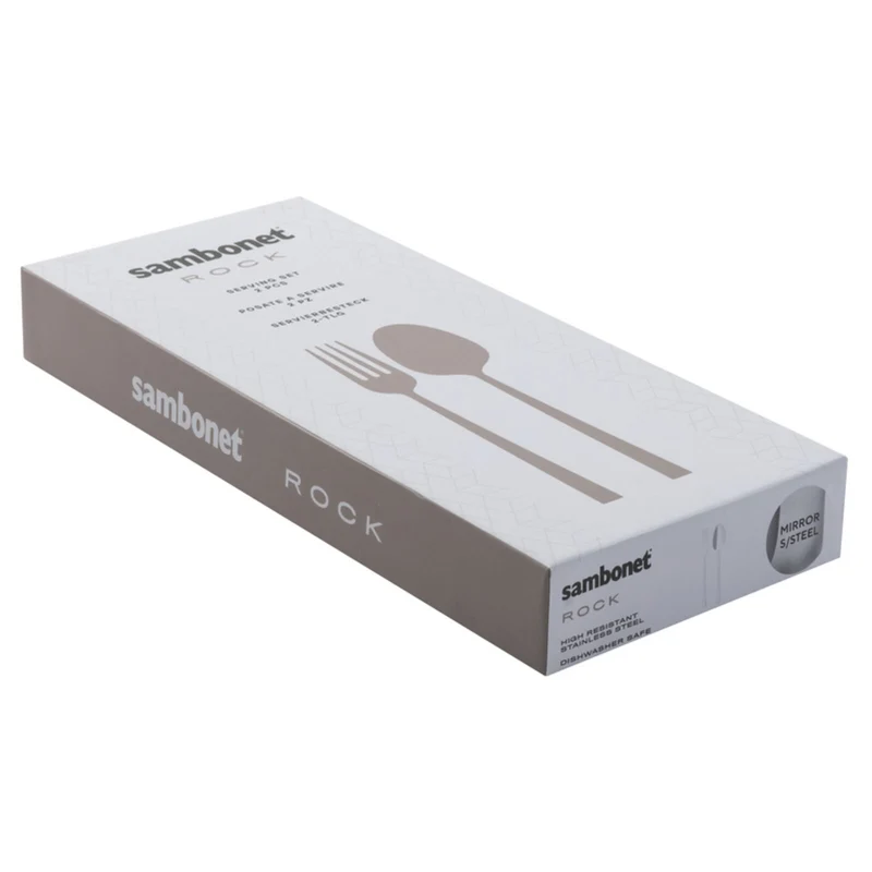 Sambonet Set 2 Posate Servire Rock in Acciaio Inox