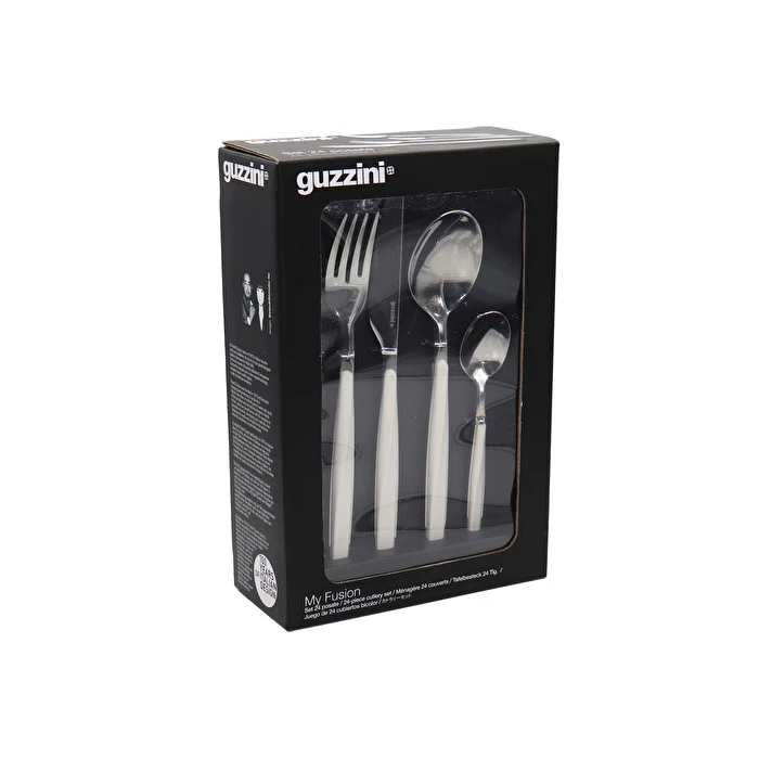 Guzzini Servizio Posate 24 Pezzi My Fusion Bianco
