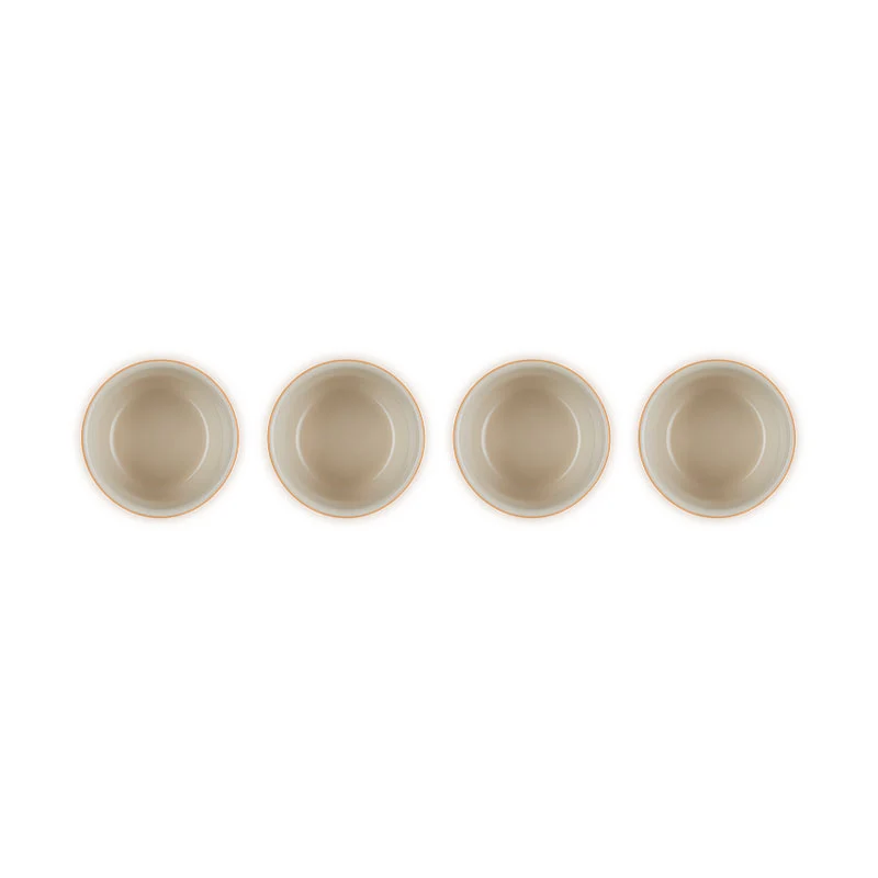 Le Creuset Set 4 Mini Ramequin in Gres Vetrificato 8 cm Ciliegia