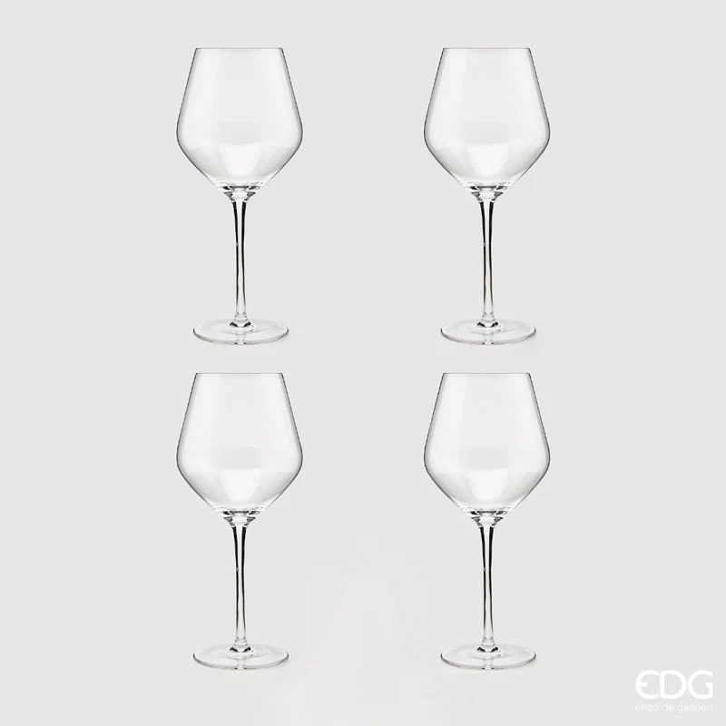 EDG Enzo De Gasperi Set 4 Calici Degustazione in Vetro H24,5 cm