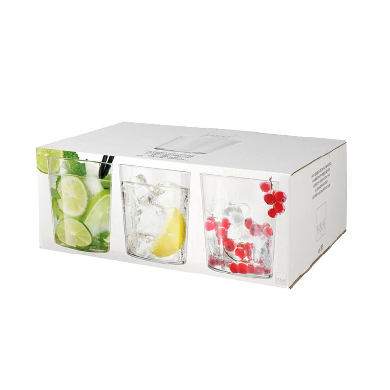 H&H Set 6 Bicchieri Acqua Starck in Vetro H9 D8 cm