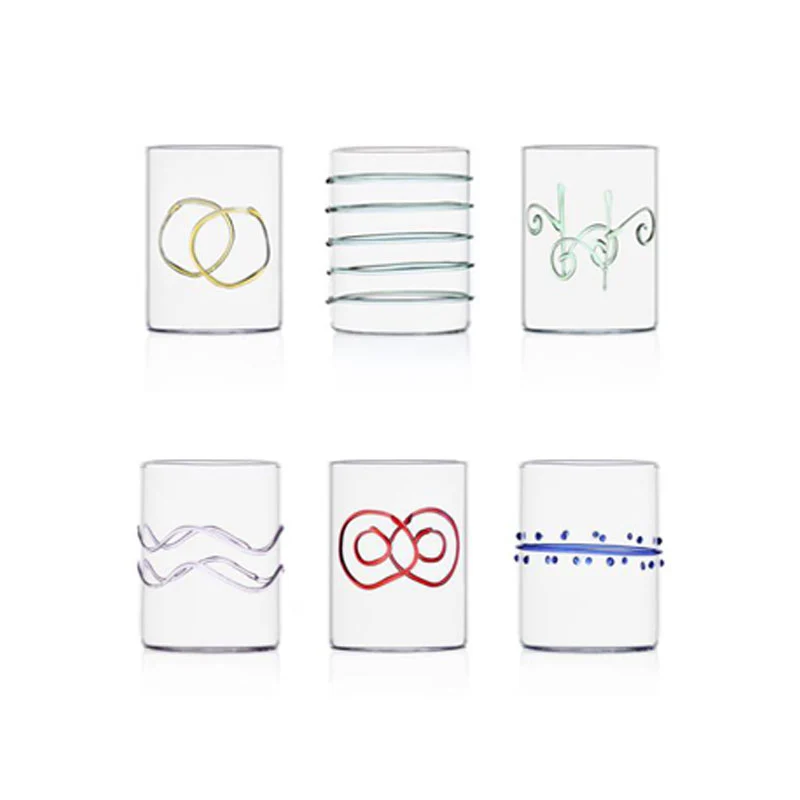 Ichendorf Milano Set 6 Bicchieri Acqua Deco Arlecchino