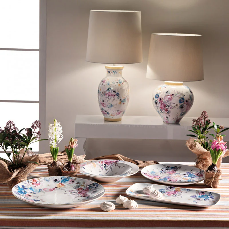 Brandani Vassoio Rettangolare Paradise Stoneware 40,5x21 cm