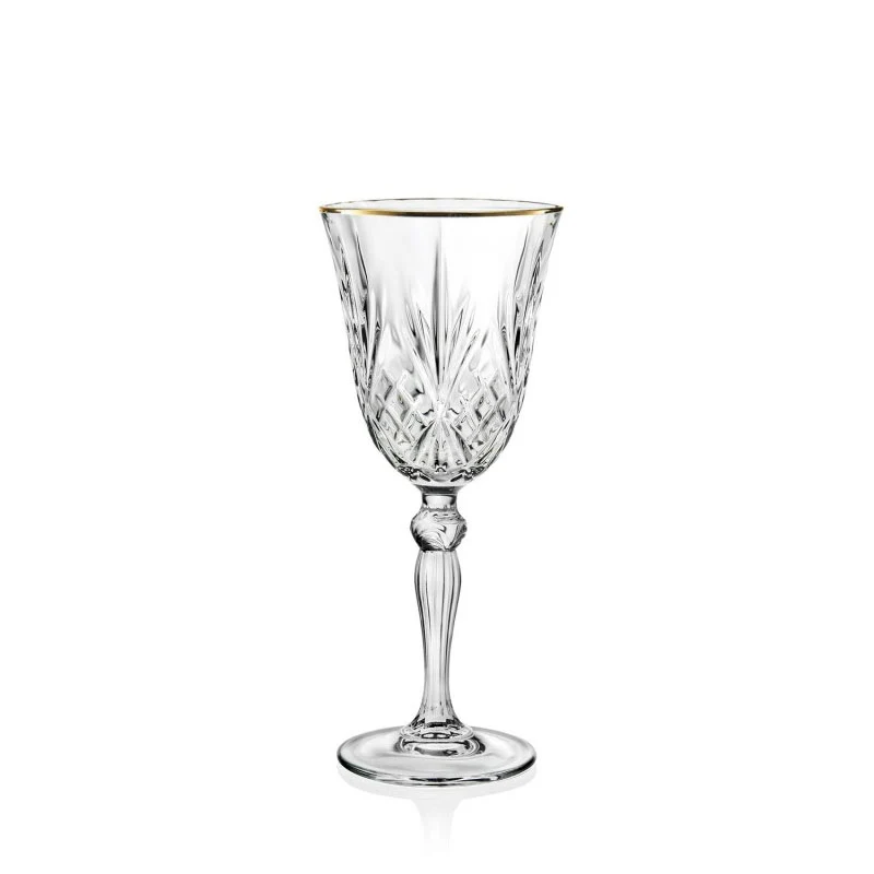 Brandani Set 6 Calici Gold and Gold in Vetro 21 cl