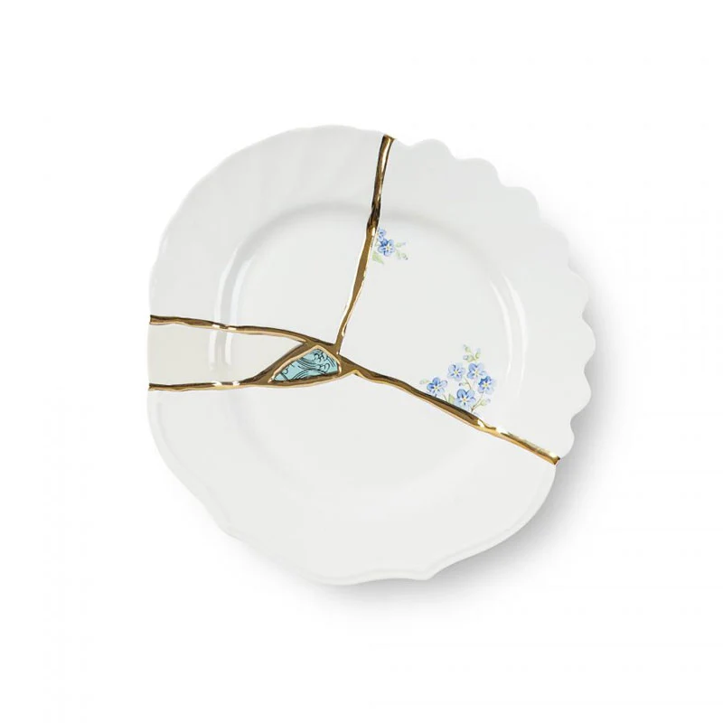 Seletti Piatto da Dessert Kintsugi in Porcellana D21 cm