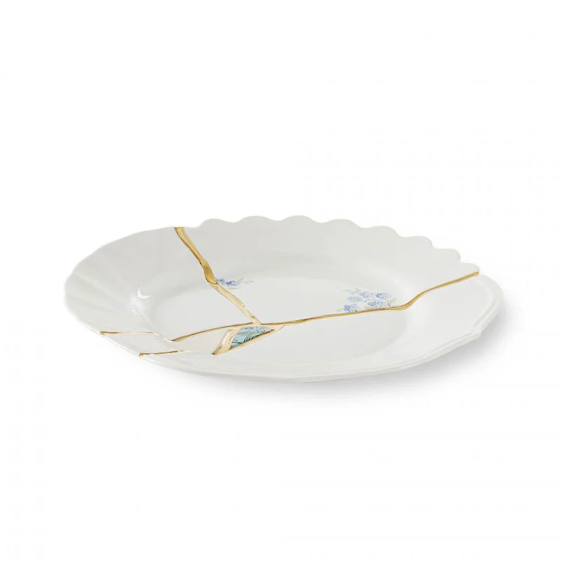 Seletti Piatto da Dessert Kintsugi in Porcellana D21 cm