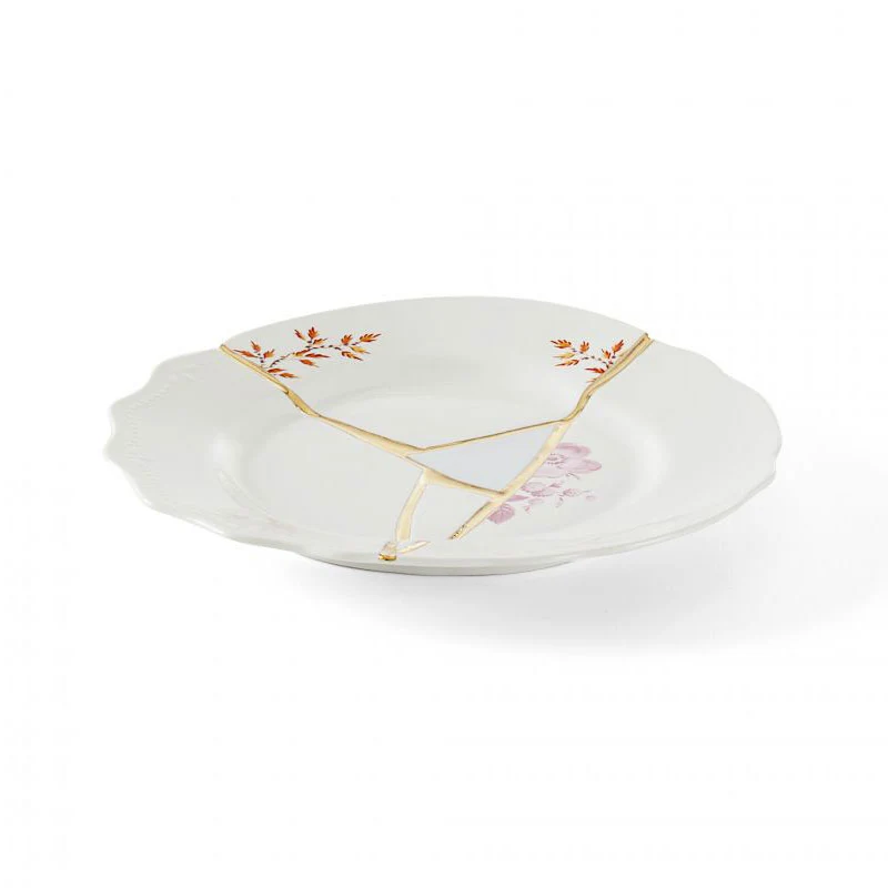Seletti Piatto da Dessert Kintsugi in Porcellana D21 cm