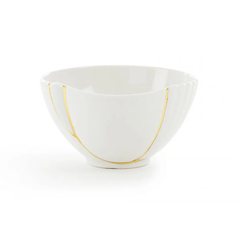 Seletti Ciotola Portafrutta Kintsugi in Porcellana D11,5 cm