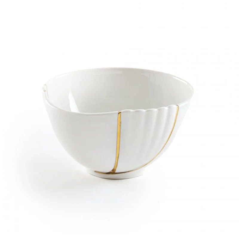 Seletti Ciotola Portafrutta Kintsugi in Porcellana D11,5 cm