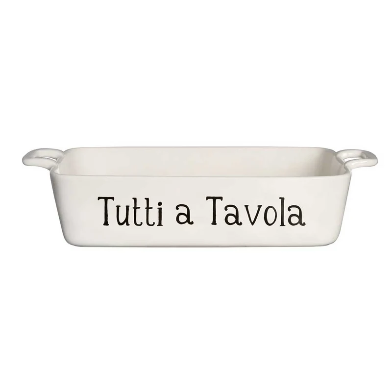 Simple Day Pirofila Tutti A Tavola in Gres 30x22 cm Bianca