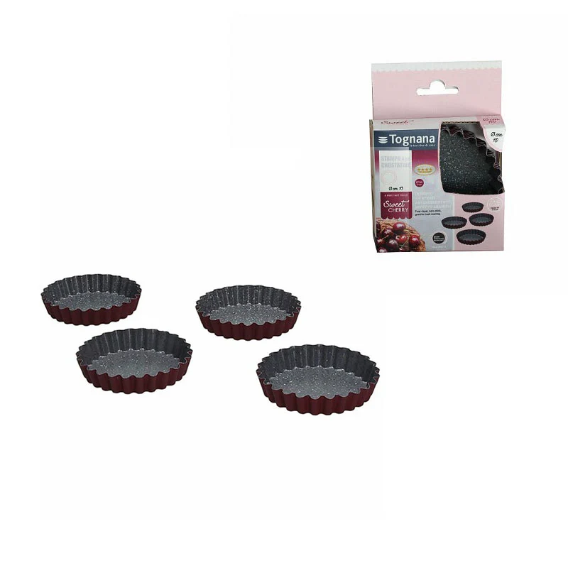 Tognana Set 4 stampi per Crostatine Sweet Cherry 10 cm