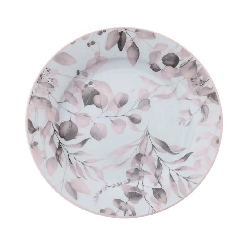 Hervit Set 2 Piattini Dessert in Porcellana D19,5 cm Rosa