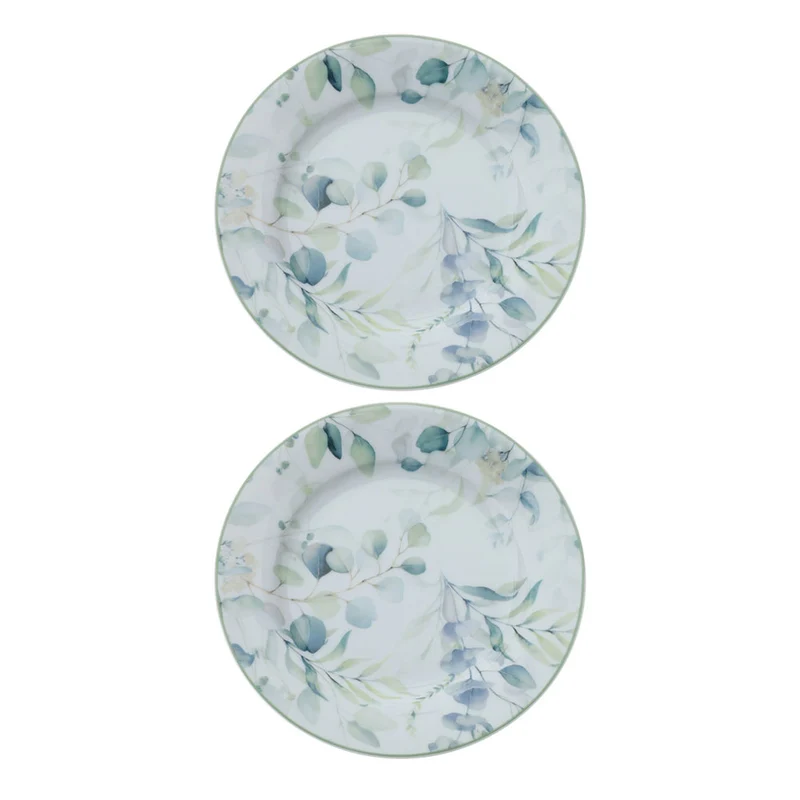 Hervit Set 2 Piatti Dolce in Porcellana D19,5 cm