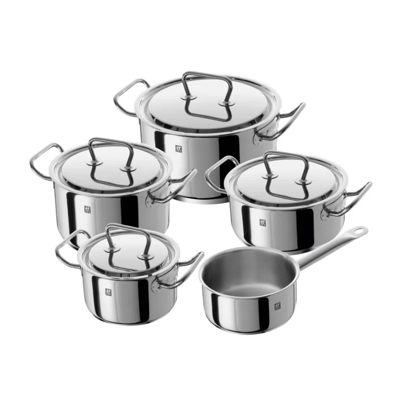 Zwilling Batteria di Pentole Twin Classic 9 pz Acciaio Inox