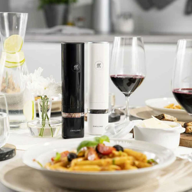 Zwilling Set 2 Macina Spezie Elettrico Enfinigy Bianco e Nero