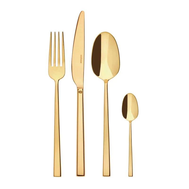 Sambonet Servizio Posate 24 pezzi Rock Antigraffio PVD Oro