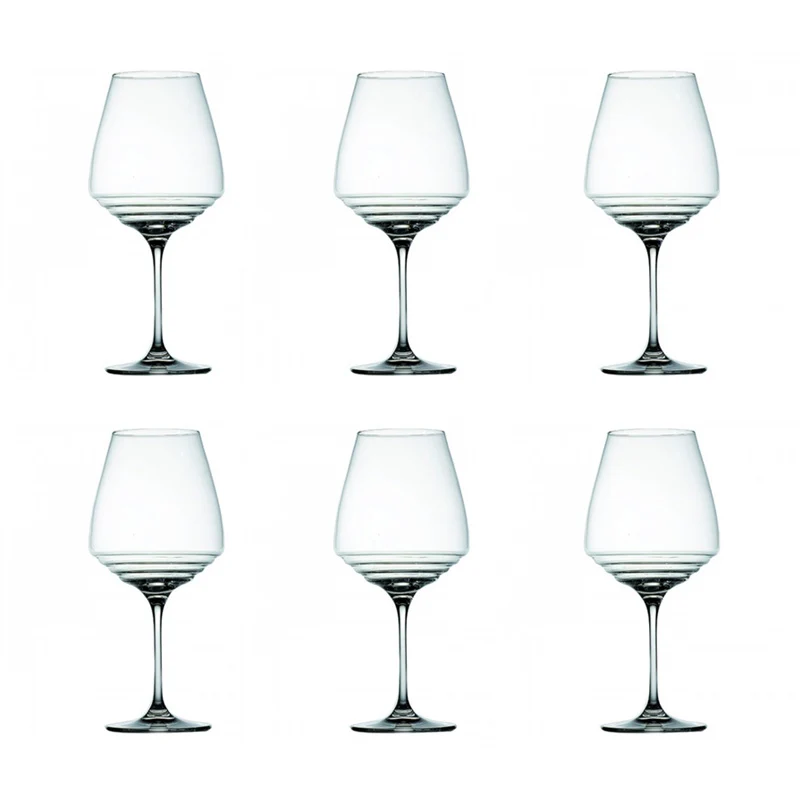 Zafferano Set 6 Calici Vino Rosso Esperienze Trasparente 80 cl