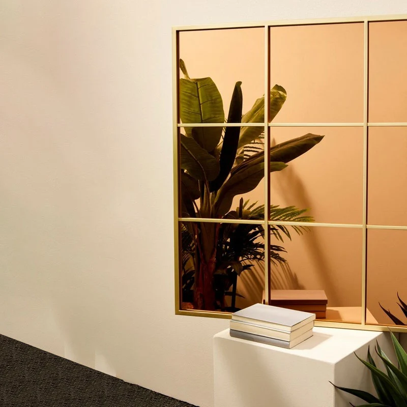 Andrea Bizzotto Specchio C-C Window Planet Oro H90x90 cm