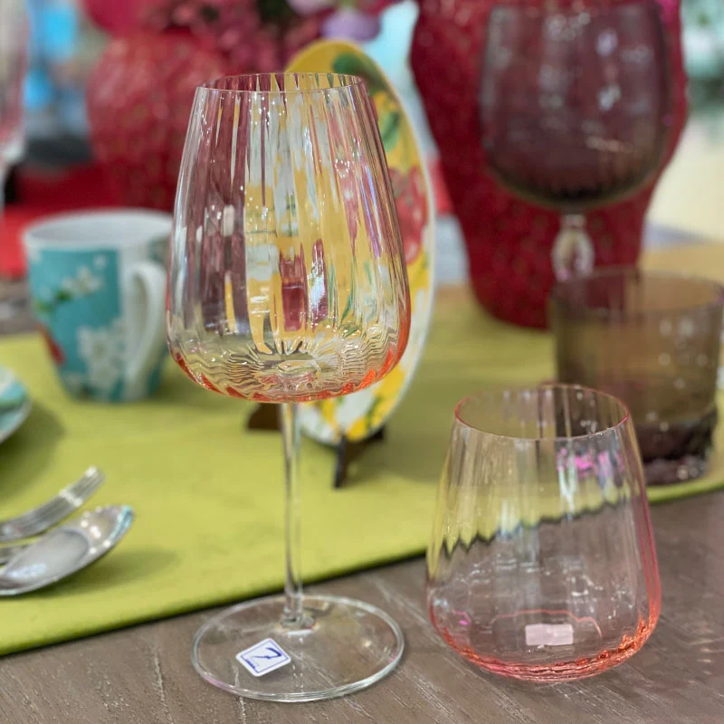 Feeling Servizio 6 Calici Degustazione vino collezione Opium Rosa 55 cl