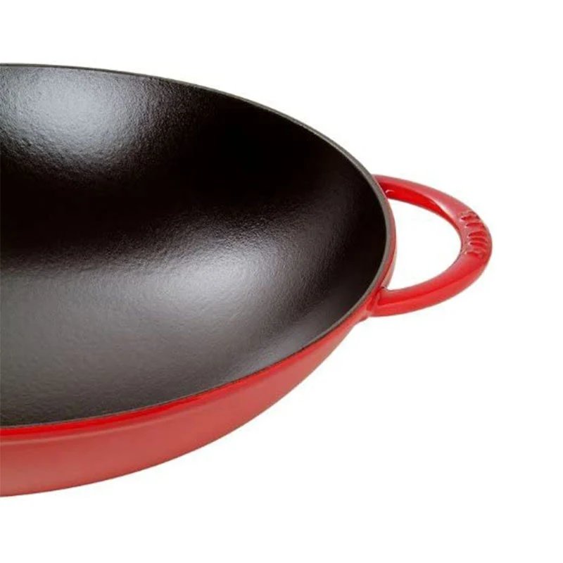 Staub Padella Wok in ghisa 2 Manici D 37cm Rosso