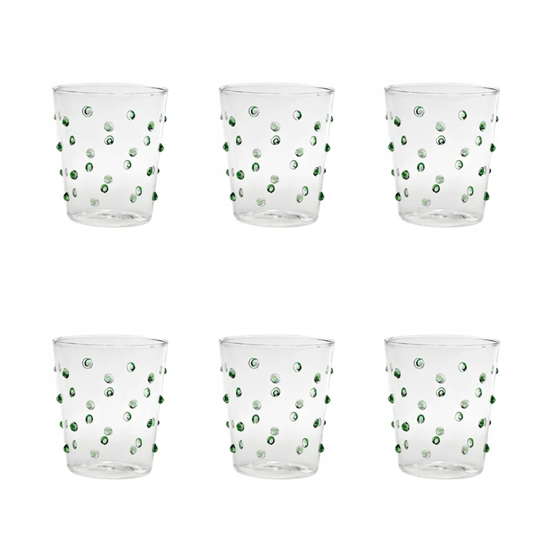 Zafferano Set 6 Bicchieri Tumbler Party Verdi 45 cl