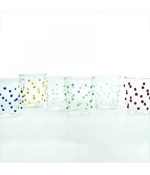 Zafferano Set 6 Bicchieri Tumbler Party Giallo Oro 45 cl