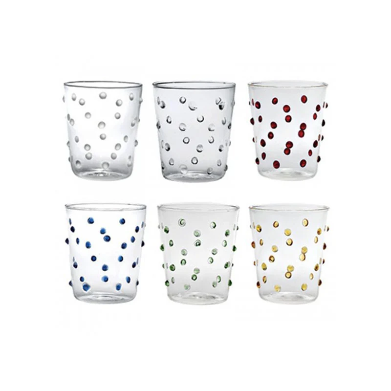 Zafferano Set 6 Bicchieri Tumbler Party Assortiti 45 cl
