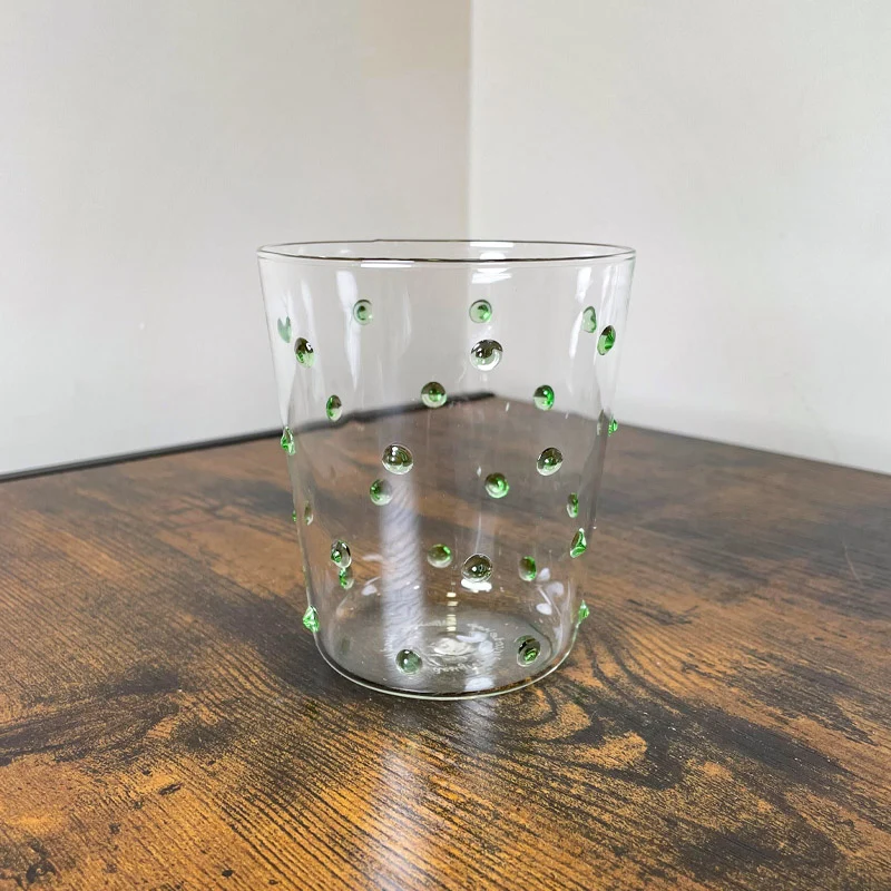 Zafferano Set 6 Bicchieri Melting Pot Borosilicato Verde e Ambra 44 cl