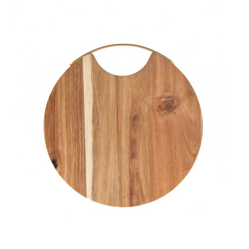 Brandani Tagliere Rotondo in Legno di Acacia con Manico